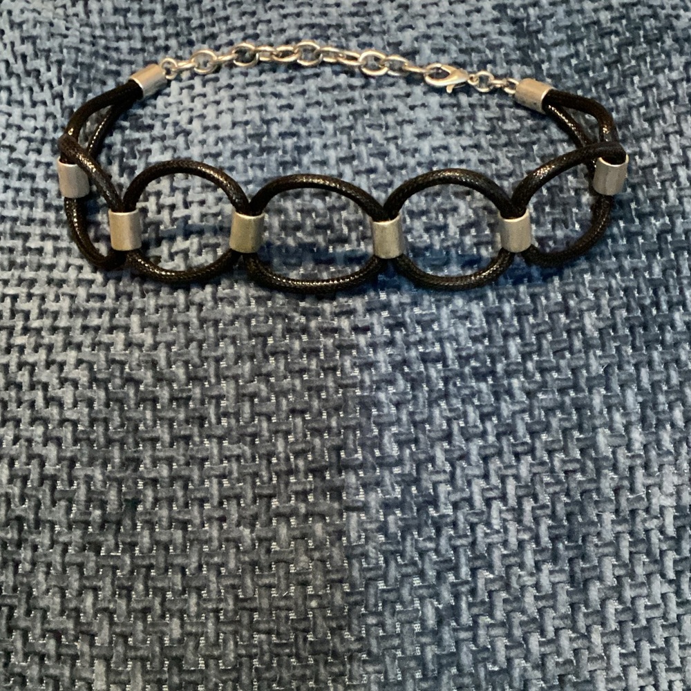 Black and Silver adjustable choker